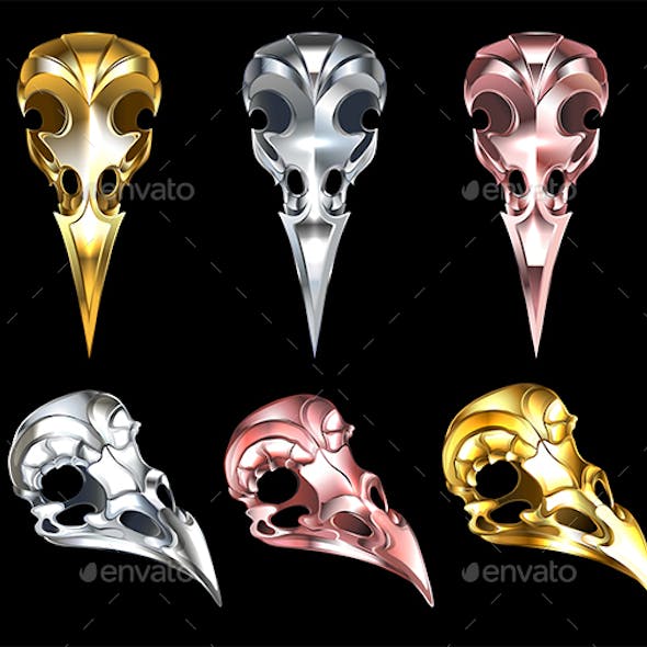 Metal Bird Skulls