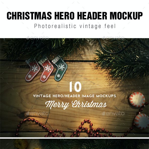 Christmas Hero / Header Images Mockup