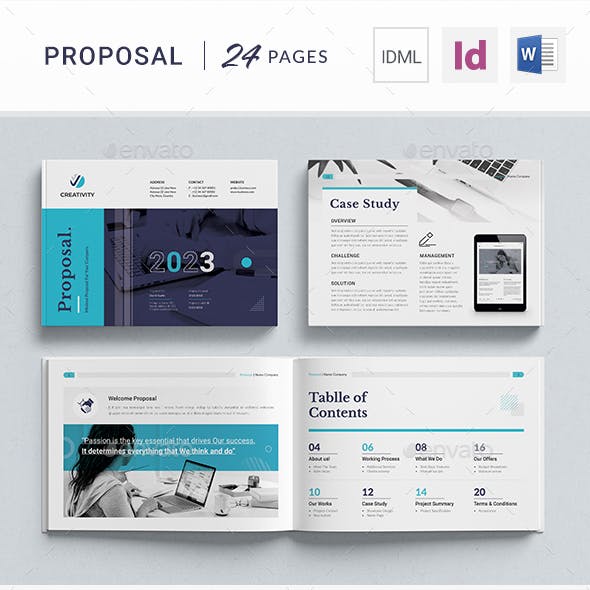 A5 Proposal Template | Ms Word & InDesign