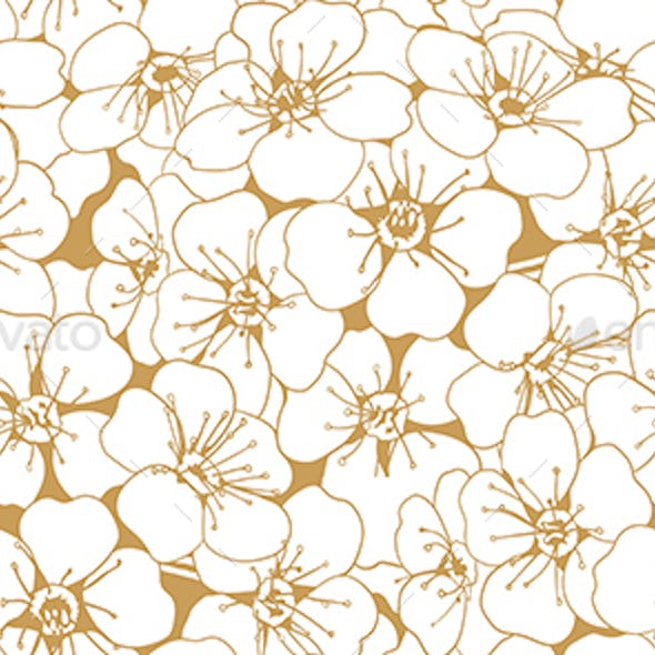Floral Seamless Pattern Design for Fabric or Wallpaper Print