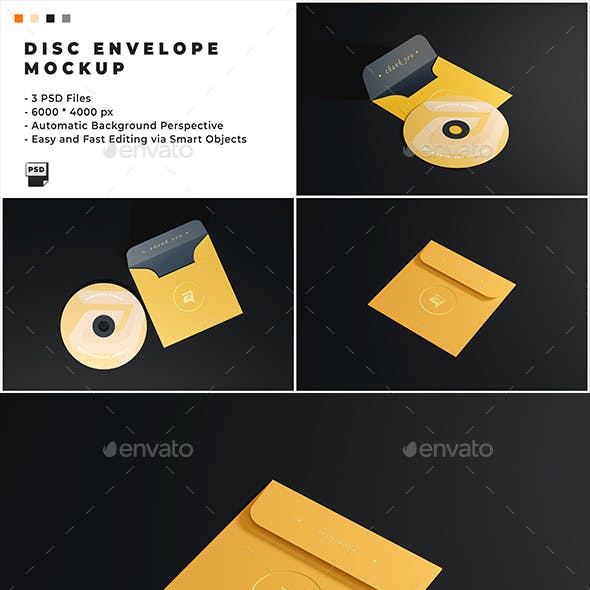 Disc Envelope Mockup