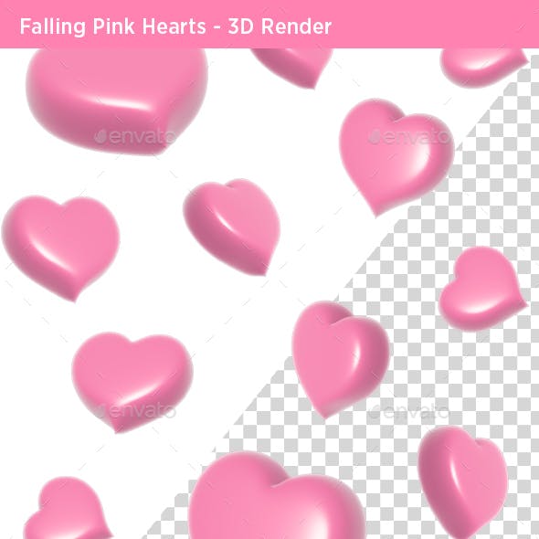 Falling Pink Hearts