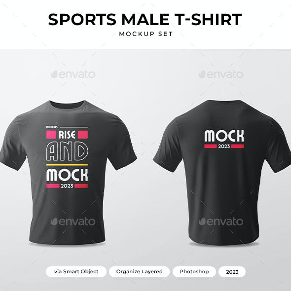 Sports Male T-Shirt Mockup
